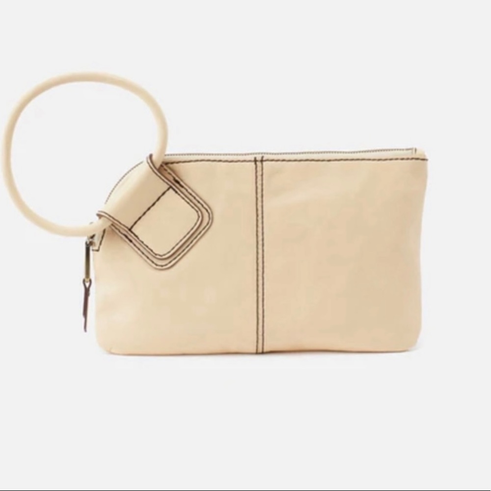 ▪️Hobo Large Sable Ring Handle Leather Wristlet